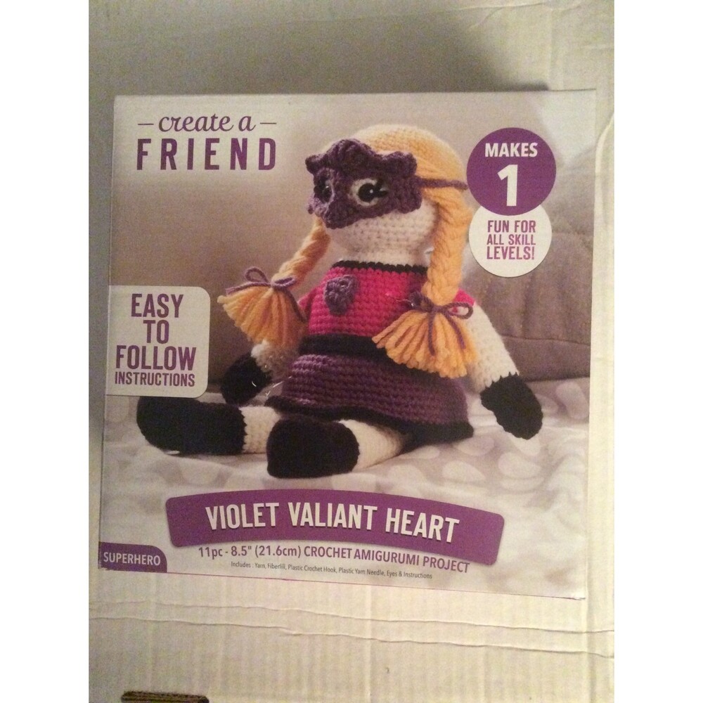 Create A Friend Crochet Kit-Super Hero-Retired-NEW in Box B9